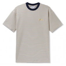 Camiseta Manga Corta Butter Goods Park Stripe Peach Slate